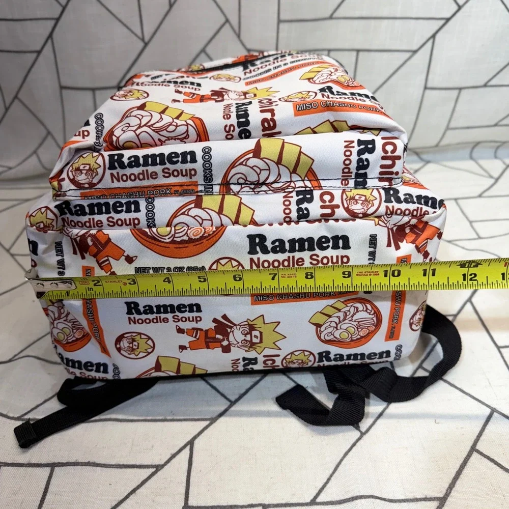 Naruto Shippuden Backpack OS White Ichiraku Ramen Noodle Soup Print Anime Bag